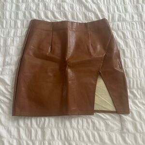 Lulus vegan leather skirt